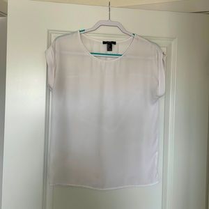 White Short Sleeve Forever 21 Blouse
